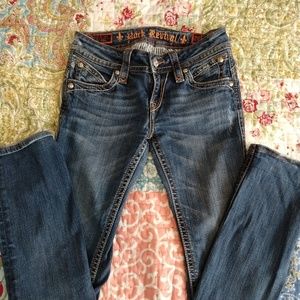 Women's 28 Rock Revival Patti Straight Jeans